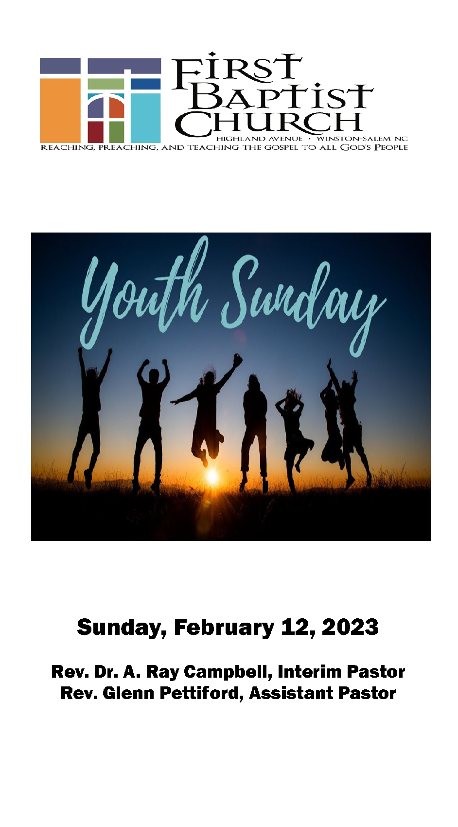 Sunday Bulletins - First Baptist Church, Highland Avenue